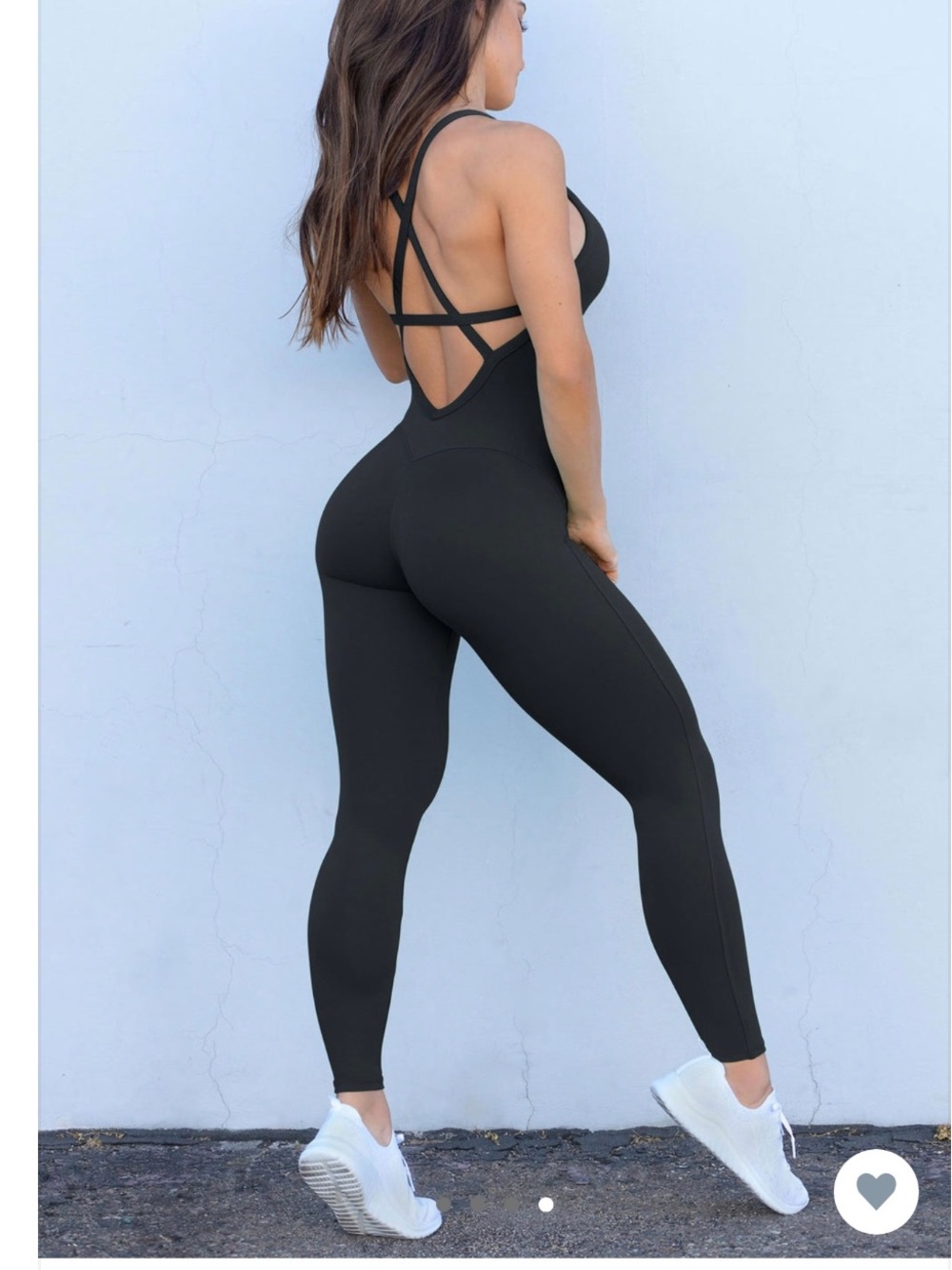 Bombshell sportswear Sculpted Black Womenโs Bodysuit Jumpsuit